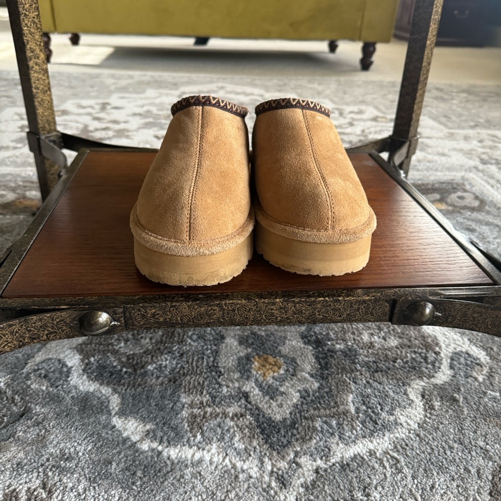 BearPaw Kids Tan Suede Slip-On Loafers